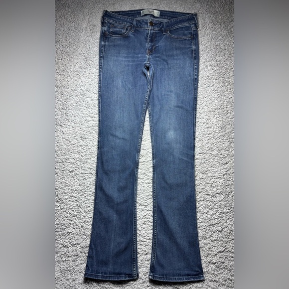 Hollister Jeans Womens 29 Vintage Y2K Boot Cut Low Rise Dark Wash Stretch Preppy - Picture 1 of 4